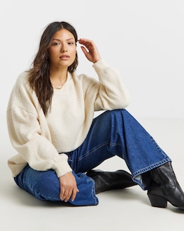 Ecru Boucle Jumper
