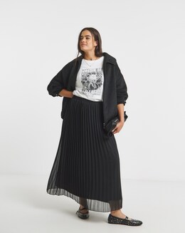 Simply Be Pleated Chiffon Midaxi Skirt