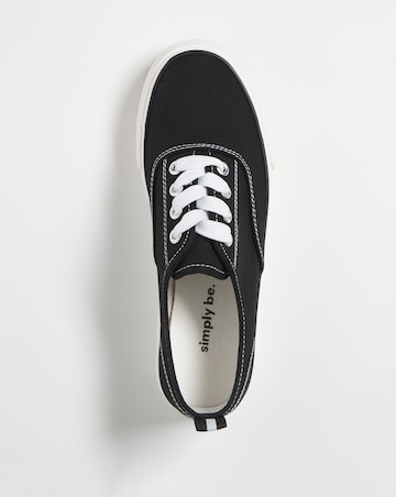 Gracie Stitch Detail Chunky Plimsole Wide E Fit