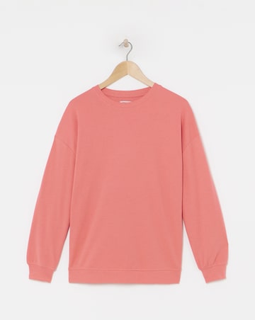 Blush Pink Side Split Sweatshirt