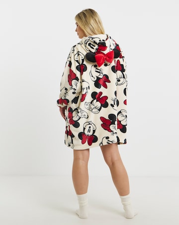 Minnie Mouse Bow Detail Fleece Hooded Lounge Dress