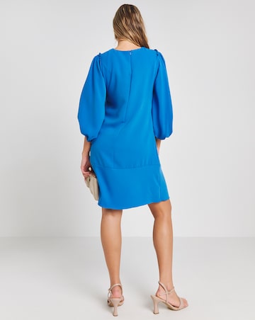 Joanna Hope Cobalt Balloon Sleeve Shift Dress