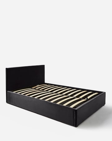Hayden Velvet Ottoman Bed with 3 Layer Memory Foam Hybrid Mattress