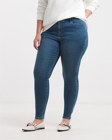 Mid Wash Cosy Finish Skinny Jeans