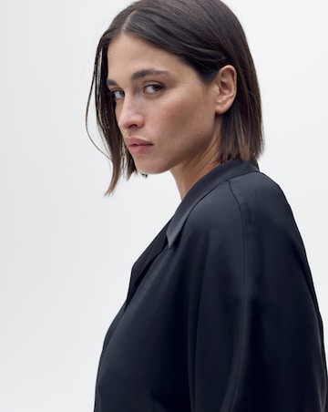 Mango Short-Sleeved Satin Shirt