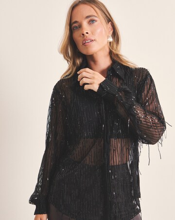 Fringe Sequin Shirt