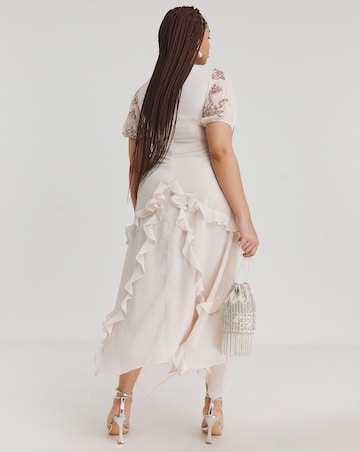 Maya Curve Embellished Twist Front Maxi Dress