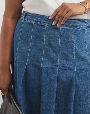 Dark Blue Maxi Denim Kilt