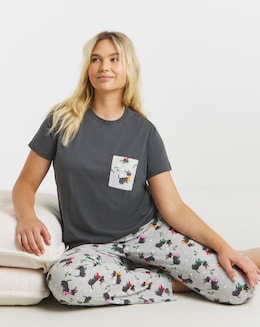Pretty Secrets Value Christmas Scotty Dog Pyjama Set