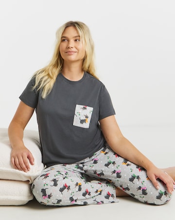 Pretty Secrets Value Christmas Scotty Dog Pyjama Set
