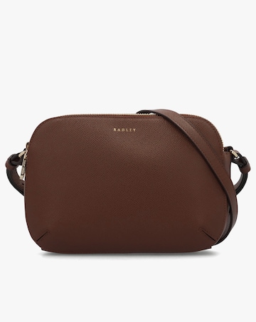 Radley Dukes Place Medium Top Zip Chocolate Leather Cross-Body Bag