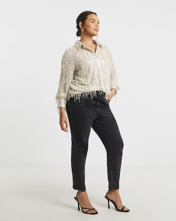 Joanna Hope Sequin Tassle Shirt