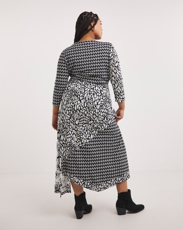 Joe Browns Black/White Melissa Wrap Jersey Maxi Dress