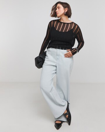 Black Ladder Knit Jumper