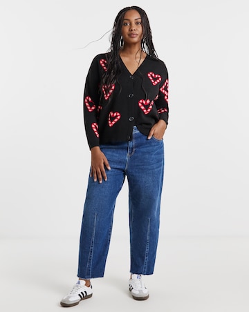 Candy Cane Hearts Christmas Cardigan
