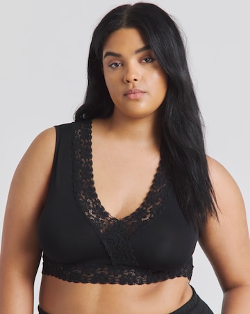 Pretty Secrets (3 Pack) Lace Trim Comfort Tops (Fits Up To D) Black/Blush/White