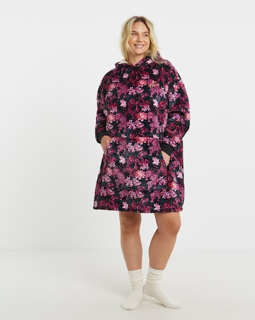 Joe Browns Animal Print Fleece Hooded Lounge Dress