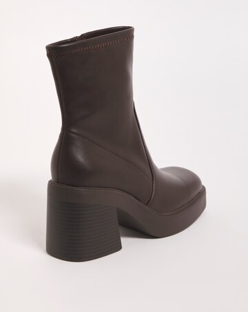 Becca Platform Ankle Sock Boots Wide Fit