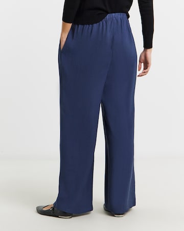 Simply Be Navy Palazzo Twill Trouser