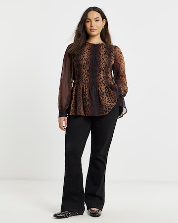 Puff Sleeve Shirred Top