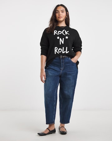 Simply Snug Rock n Roll Slogan Jumper