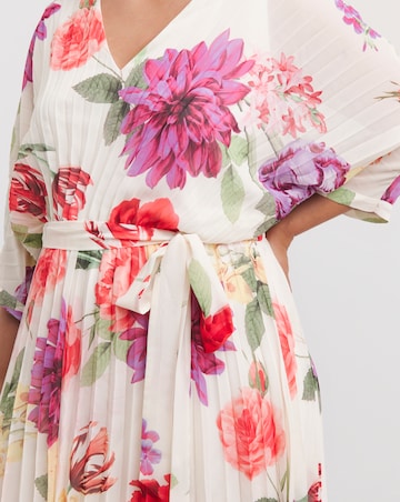 Joanna Hope Printed Pleated Maxi Dress