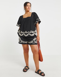 Black Embroidered Blouse