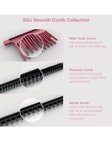 Shark SilkiPro Straight Hair Straightener + Dryer in One Tool HT401UKPK Pink