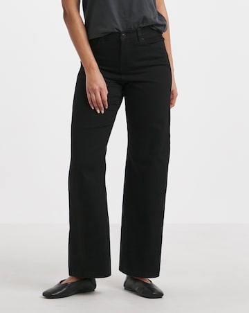 Black 24/7 Stretch Wide Leg Jeans