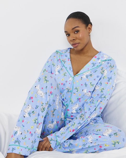 Pretty Secrets Revere Pyjama Set Spring Scottie Dog Print