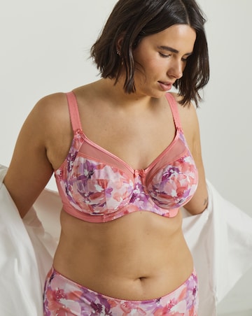 Goddess Kayla Full Cup Wired Bra Coral Print