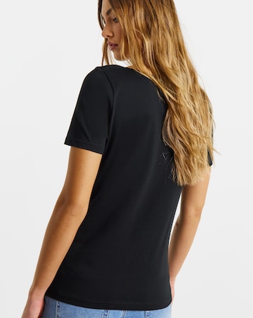 Black, White & Grey Marl 3 Pack Pure Cotton Slash Neck Tops