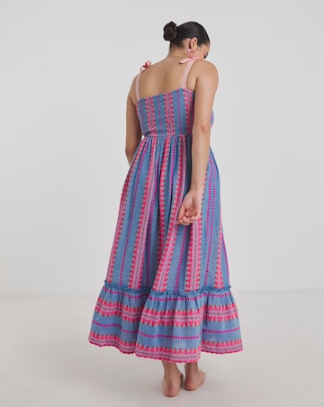 Beach To Beach Jacquard Stripe Maxi Beach Dress