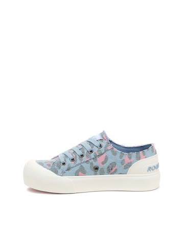 Rocket Dog Lisa Leopard Jazzin Plus Lace Up Canvas Trainers