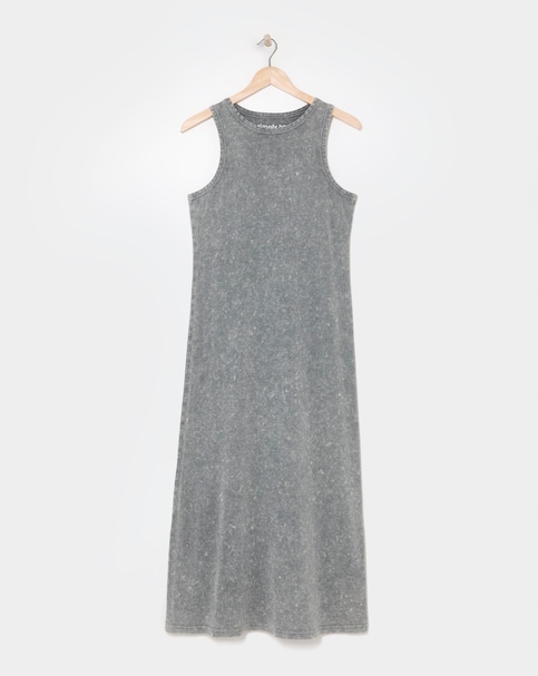 Simply Be Acid Wash Cotton Jersey Maxi Dress