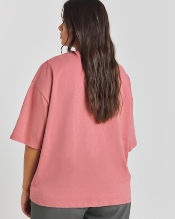 Blush Slub Crew Neck T-Shirt