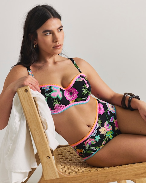 Figleaves High Waist Bikini Bottoms Floral Print