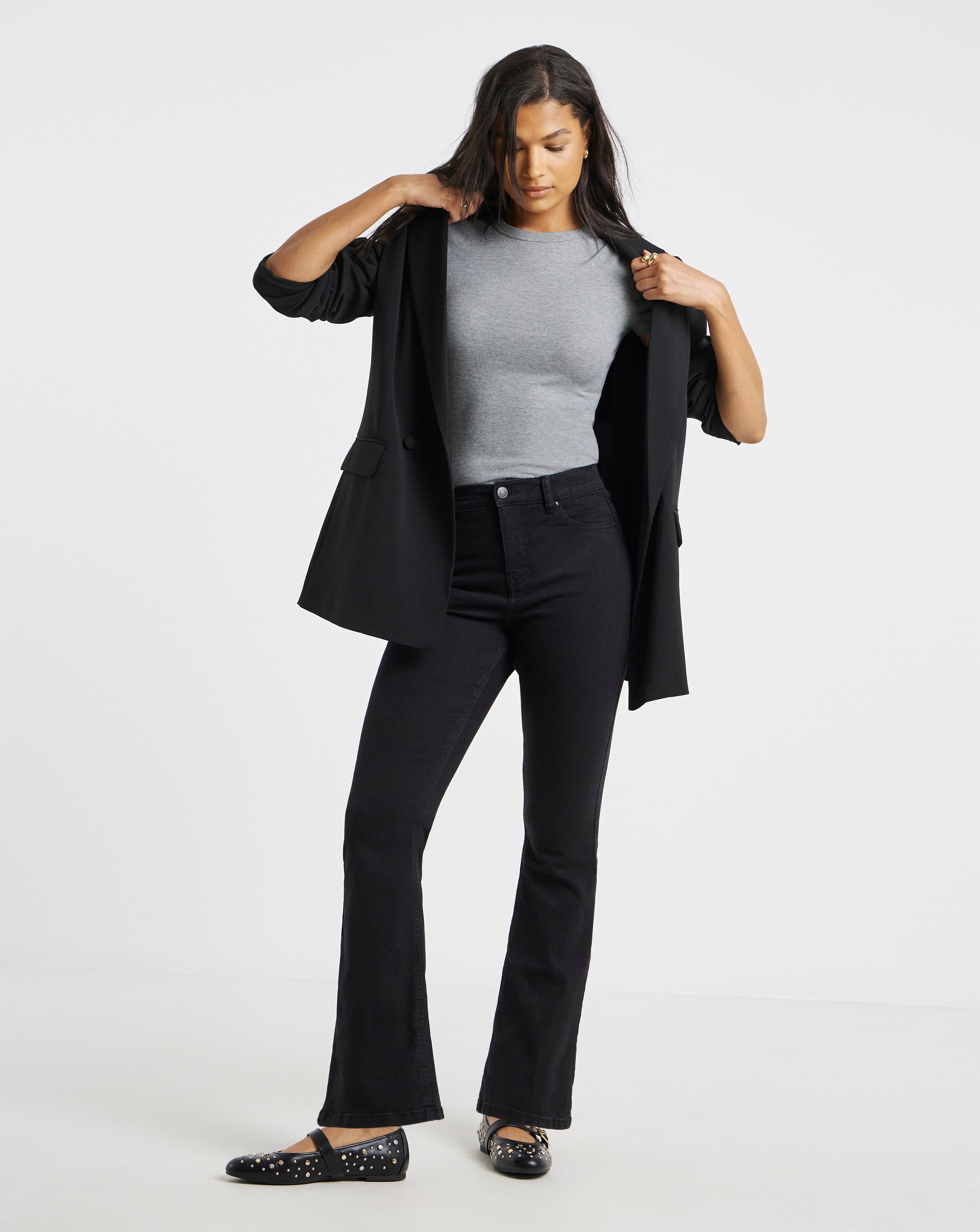 Black 24/7 Bootcut Jeans