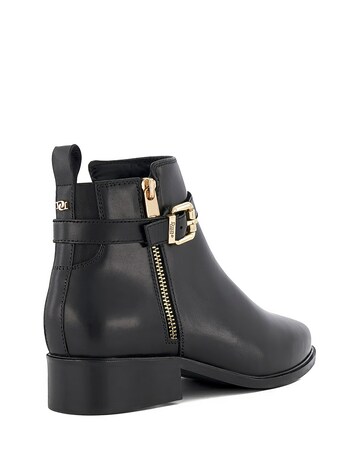 Dune Pepi Leather Buckle Ankle Boots Standard Fit