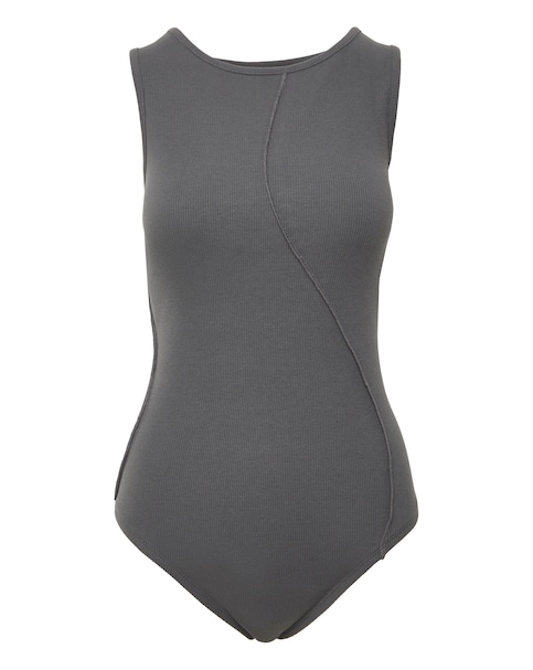 Grey Overlock Rib Body