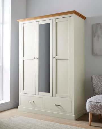 Julipa Ashford 3 Door 2 Drawer Wardrobe with Mirror