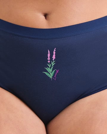 Pretty Secrets (7 Pack) Cotton Flower Detail Full Fit Knickers Floral