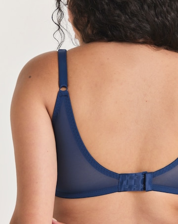 Pretty Secrets (2 Pack) Maisie Mesh Minimiser Wired Bras (D-H) Navy/Cream