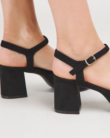 Francine Strap Detail Block Heel Platform Sandal - Extra Wide Fit (EEE)