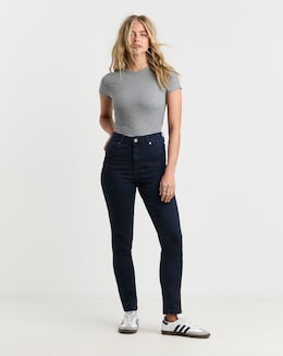 Simply Be Lexi Dark Indigo High Waist Super Soft Slim Leg Jeans