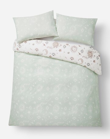 Summer Celestial Cotton Blend Reversible Duvet Cover Set
