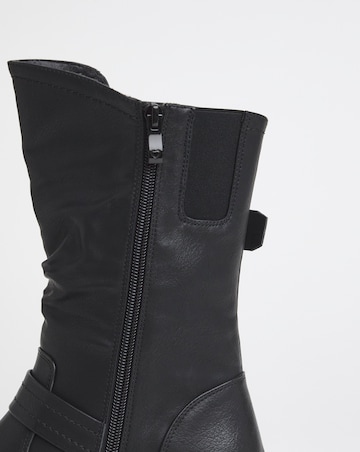 Heavenly Feet Hannah Buckle Boots Ex Wide Fit