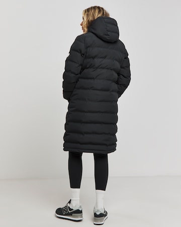 Snowdonia Black Showerproof Long Padded Jacket