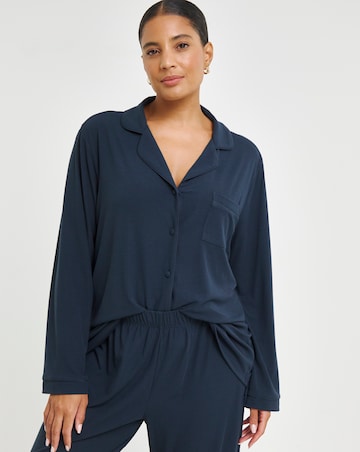 Pretty Secrets Supersoft Ribbed Button Through Pyjama Set