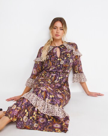 Jo by Joanna Hope Print Ruffle Dress